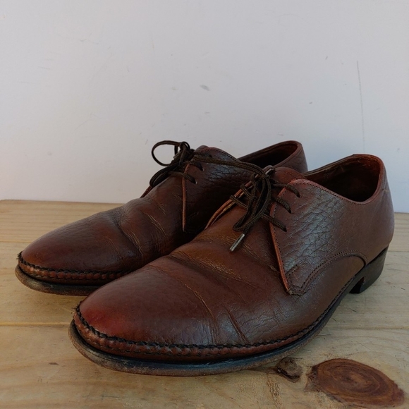 Vintage Dack's brown oxhide leather derby shoes women's size 8.5 (men's size 7) - Picture 7 of 15